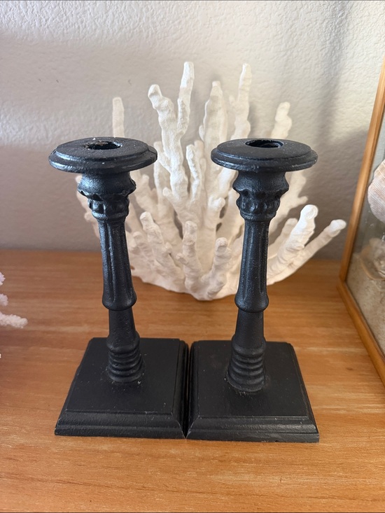 Pier 1 Other - Pier 1 Black Metal Candlestick Holders - Pair